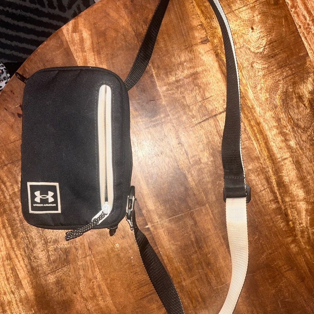 Under Armour Black and White Belt Bag